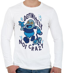 printfashion Definetely not crazy - Férfi hosszú ujjú póló - Fehér (4307227)