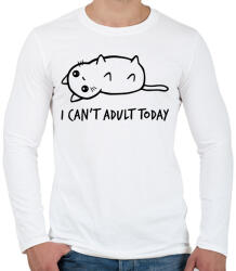 printfashion i can't adult today - Férfi hosszú ujjú póló - Fehér (2114480)