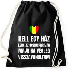 printfashion Kell egy ház lenn az óceán partján - Sportzsák, Tornazsák - Fekete (10760837)