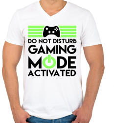 printfashion Gaming - Férfi V-nyakú póló - Fehér (385163)