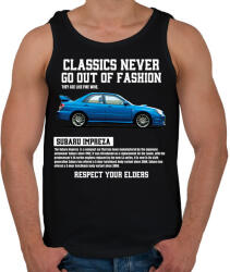 printfashion Subaru Impreza - Férfi atléta - Fekete (14789380)