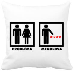 printfashion VW Problem Solved - Párnahuzat, Díszpárnahuzat - Fehér (1687307)