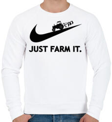 printfashion Just farm it. - Férfi pulóver - Fehér (14102348)