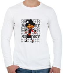 printfashion Spooky tökifej - Férfi hosszú ujjú póló - Fehér (14757907)