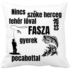 printfashion Nincs szőke herceg fehér lóval csak fasza gyerek pecabottal - Párnahuzat, Díszpárnahuzat - Fehér (7637769)