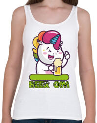 printfashion Unikornis sörrel BEER. OM - Női atléta - Fehér (4654306)