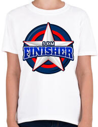 printfashion 5 KM FINISHER 2 - Gyerek póló - Fehér (9533835)