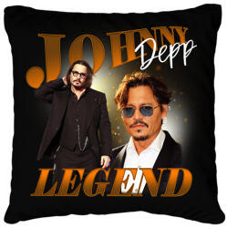 printfashion Johnny Depp - Legend - Párnahuzat, Díszpárnahuzat - Fekete (14131531)