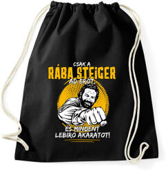 printfashion Csak a rába steiger ad erőt - Sportzsák, Tornazsák - Fekete (7609387)