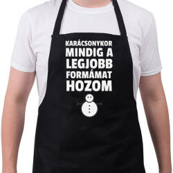 printfashion KARÁCSONYI ALAK - Kötény - Fekete (9556642)