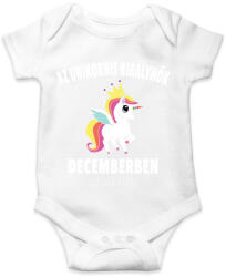printfashion Unikornis királynők decemberben születtek (MAGYAR) - Baba Body - Fehér (1330774)