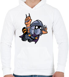 printfashion Zúzó - Férfi kapucnis pulóver - Fehér (97556)