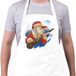 printfashion Gitáros Mikulás - Kötény - Fehér (11427818)
