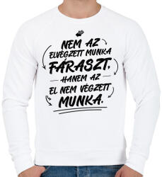 printfashion El nem végzett munka - Férfi pulóver - Fehér (7443645)