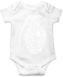 printfashion Gránát - fehér - Baba Body - Fehér (1327681)