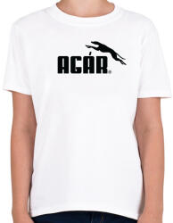 printfashion Agár / greyhound logó (fekete) - Gyerek póló - Fehér (2292951)