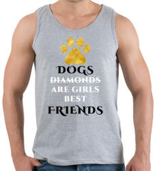 printfashion Dog friend - Férfi atléta - Sport szürke (823016)