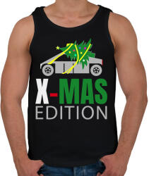 printfashion Tesla x-mas - Férfi atléta - Fekete (2010647)