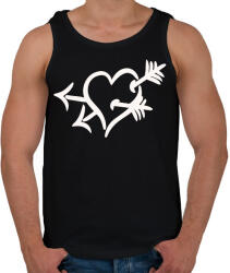 printfashion Cupido eltalált! - Férfi atléta - Fekete (2219706)