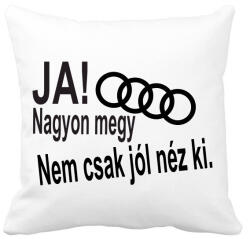 printfashion Audi - Párnahuzat, Díszpárnahuzat - Fehér (2411227)