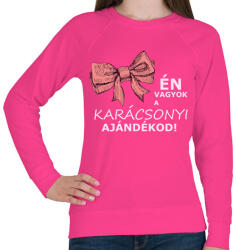 printfashion Karácsonyi ajándék - kislány - Női pulóver - Fukszia (15127883)