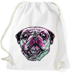 printfashion Mopsz - Sportzsák, Tornazsák - Fehér (11990391)