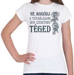 printfashion Ne aggódj - Tetoválás - Női póló - Fehér (6983843)