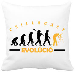 printfashion Csillagász evulóció - Párnahuzat, Díszpárnahuzat - Fehér (9730291)