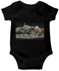 printfashion cica és capybarák - Baba Body - Fekete (14649606)
