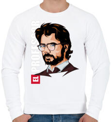 printfashion La casa de papel N6 - Férfi pulóver - Fehér (5538720)
