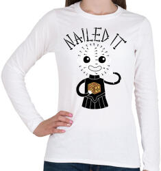 printfashion Nailed it - Női hosszú ujjú póló - Fehér (2071208)
