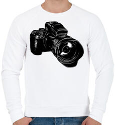 printfashion Fényképezőgép - Férfi pulóver - Fehér (13184785)
