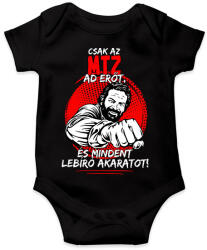 printfashion Csak az MTZ ad erőt - Baba Body - Fekete (7610134)