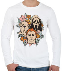 printfashion Halloween Friends - Férfi hosszú ujjú póló - Fehér (16829879)