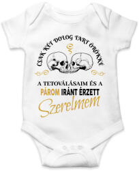 printfashion Csak két dolog tart örökké - Párom - Baba Body - Fehér (6986678)