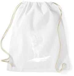 printfashion Vonyító farkas - Sportzsák, Tornazsák - Fehér (11655315)