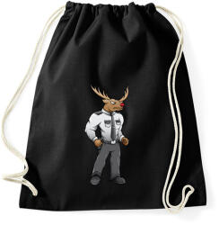 printfashion Deer Security - Sportzsák, Tornazsák - Fekete (864547)