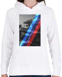 printfashion BMW M - Női kapucnis pulóver - Fehér (2931486)