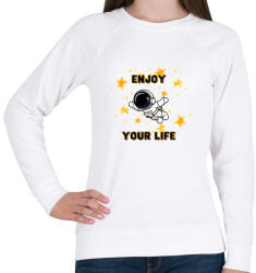 printfashion Enjoy your life - Női pulóver - Fehér (13959900)