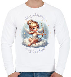 printfashion Megcéloztam a szívedet! - Férfi pulóver - Fehér (15557324)