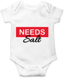 printfashion Needs salt - Baba Body - Fehér (7553074)