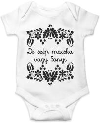printfashion De szép macska vagy Sanyi - Baba Body - Fehér (16378505)
