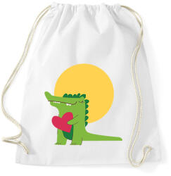 printfashion Szerelmes krokodil - Sportzsák, Tornazsák - Fehér (1792807)