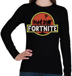 printfashion Fortnite Park - Női hosszú ujjú póló - Fekete (924186)