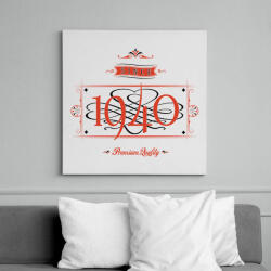 printfashion since-1940-red-black - Vászonkép - Fehér (6622914)