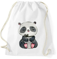 printfashion Cute Panda girl - Sportzsák, Tornazsák - Fehér (1258100)