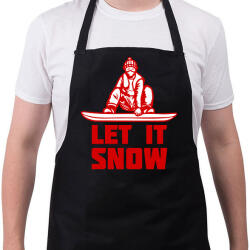 printfashion SNOWBOARD LET IT SNOW - Kötény - Fekete (10781211)