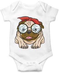 printfashion Csajos mopsz - Baba Body - Fehér (12003979)