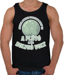 printfashion A Plútó még bolygó volt - Férfi atléta - Fekete (9727887)