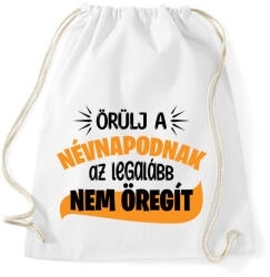 printfashion Örülj a névnapodnak - Sportzsák, Tornazsák - Fehér (15723215)